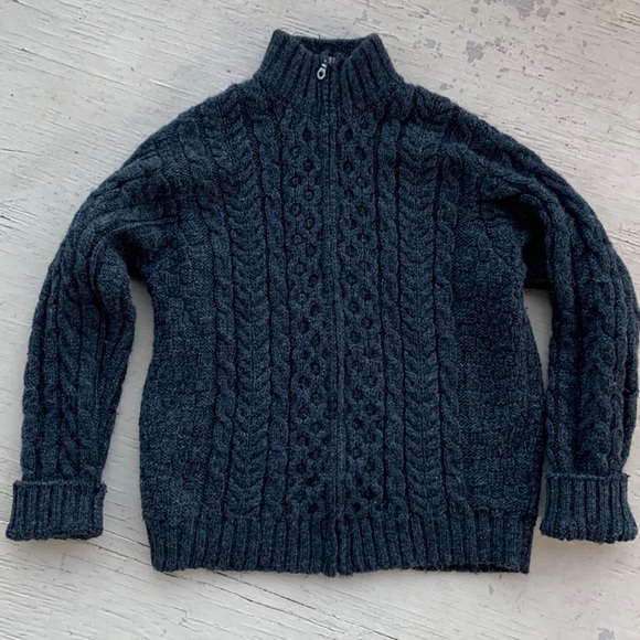 LL Bean Irish Fisherman Sweater - Picture 2 of 9